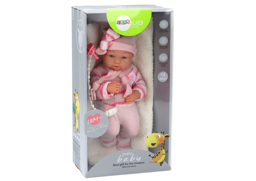 Bebelus cu hainute si accesorii, roz, Lean 19550