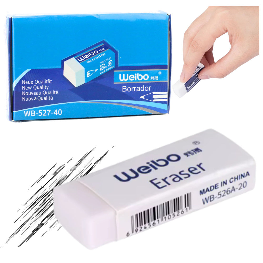 Guma de sters WB-527-40, alb, 3.5 x 1.5 x 1 cm, Lean 22414