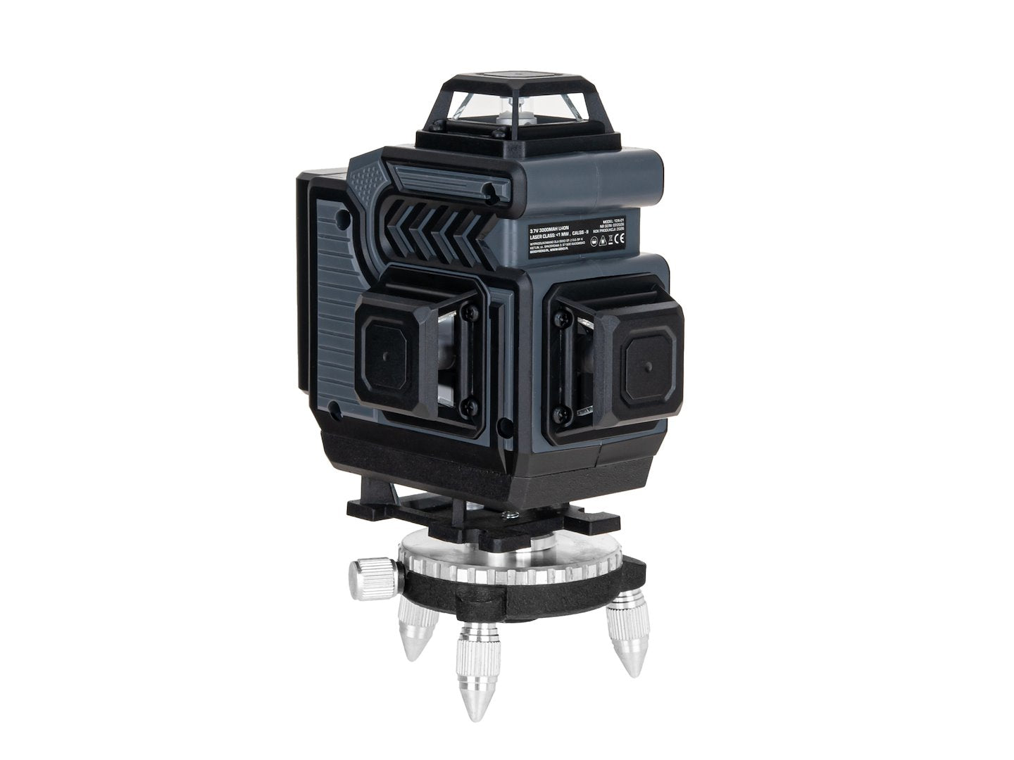 Laser cu linii incrucisate 360° 4D, fascicul verde, 16 linii, cu stativ, 2 acumulatori si set complet de accesorii, Geko G03321