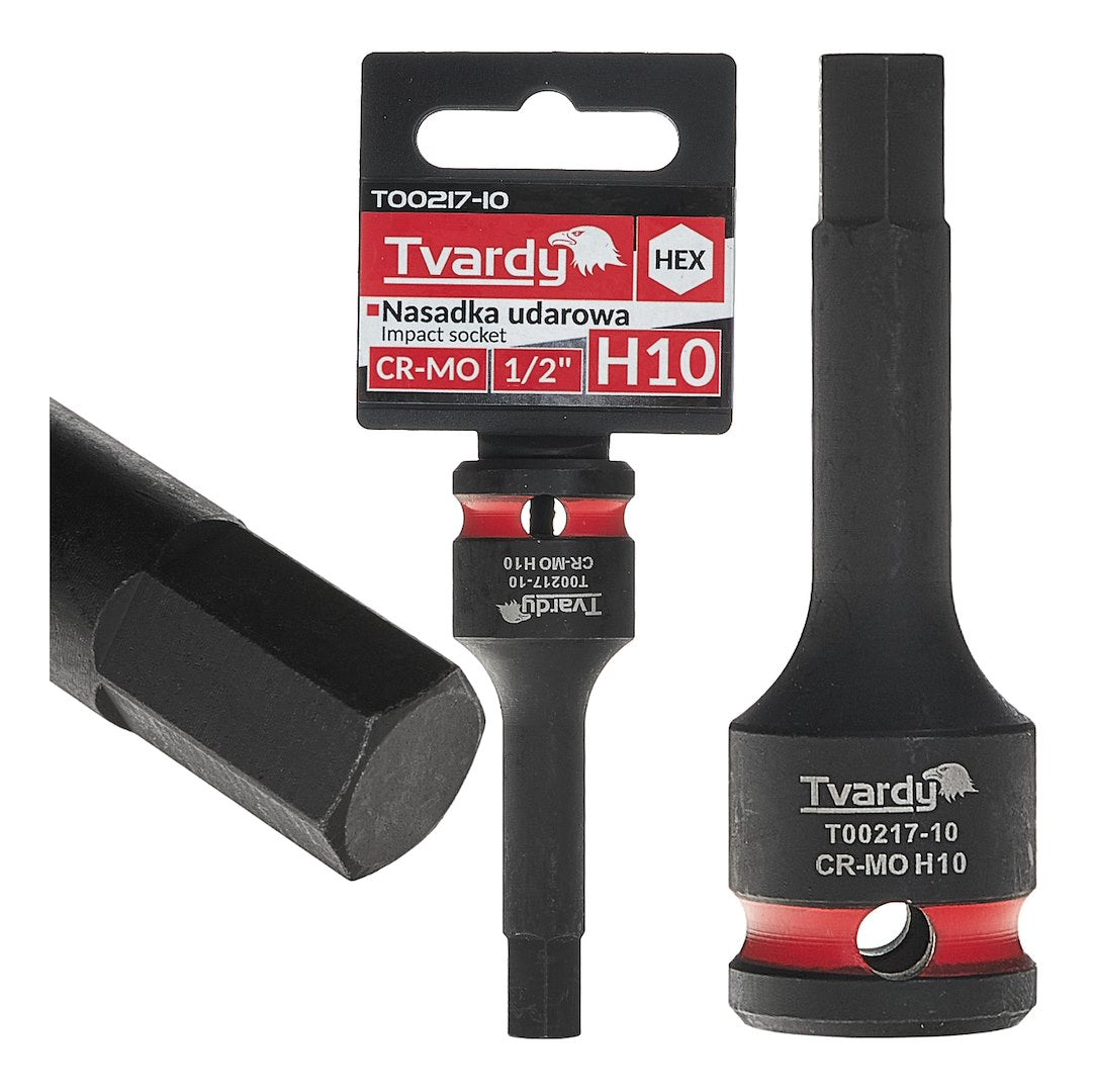 Cheie tubulara de impact HEX 1 / 2", H10, Cr-Mo, Tvardy T00217-10