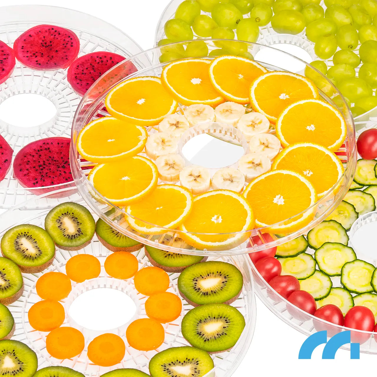 Deshidrator pentru fructe si legume, 5 nivele, 500 W, MalTec 113379