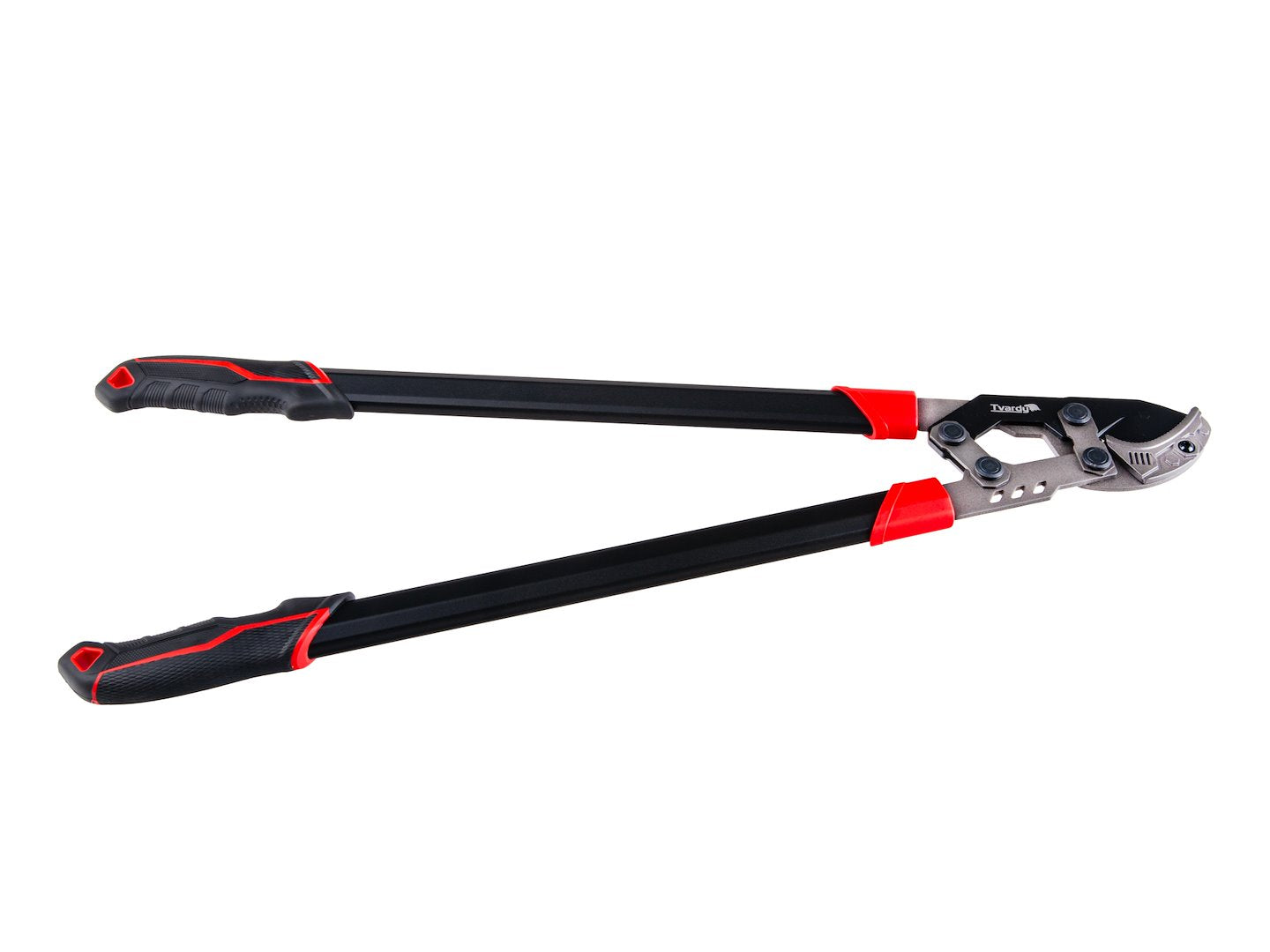 Foarfeca de gradina cu lama tip nicovala cu angrenaj, 790 mm, 65 Mn, PTFE, Tvardy T07418