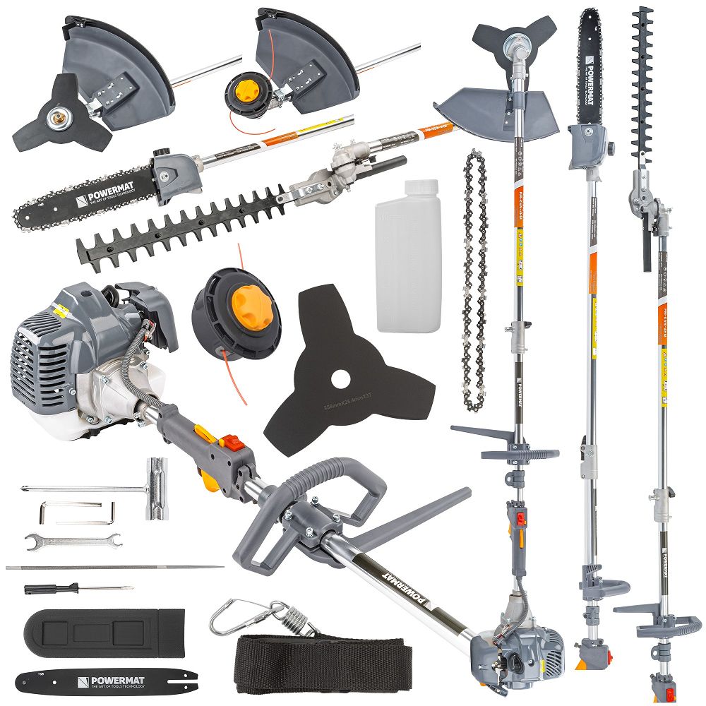 Dispozitiv multifunctional pentru gradinarit pe benzina cu accesorii PM-KSW-4HM, Powermat PM1324