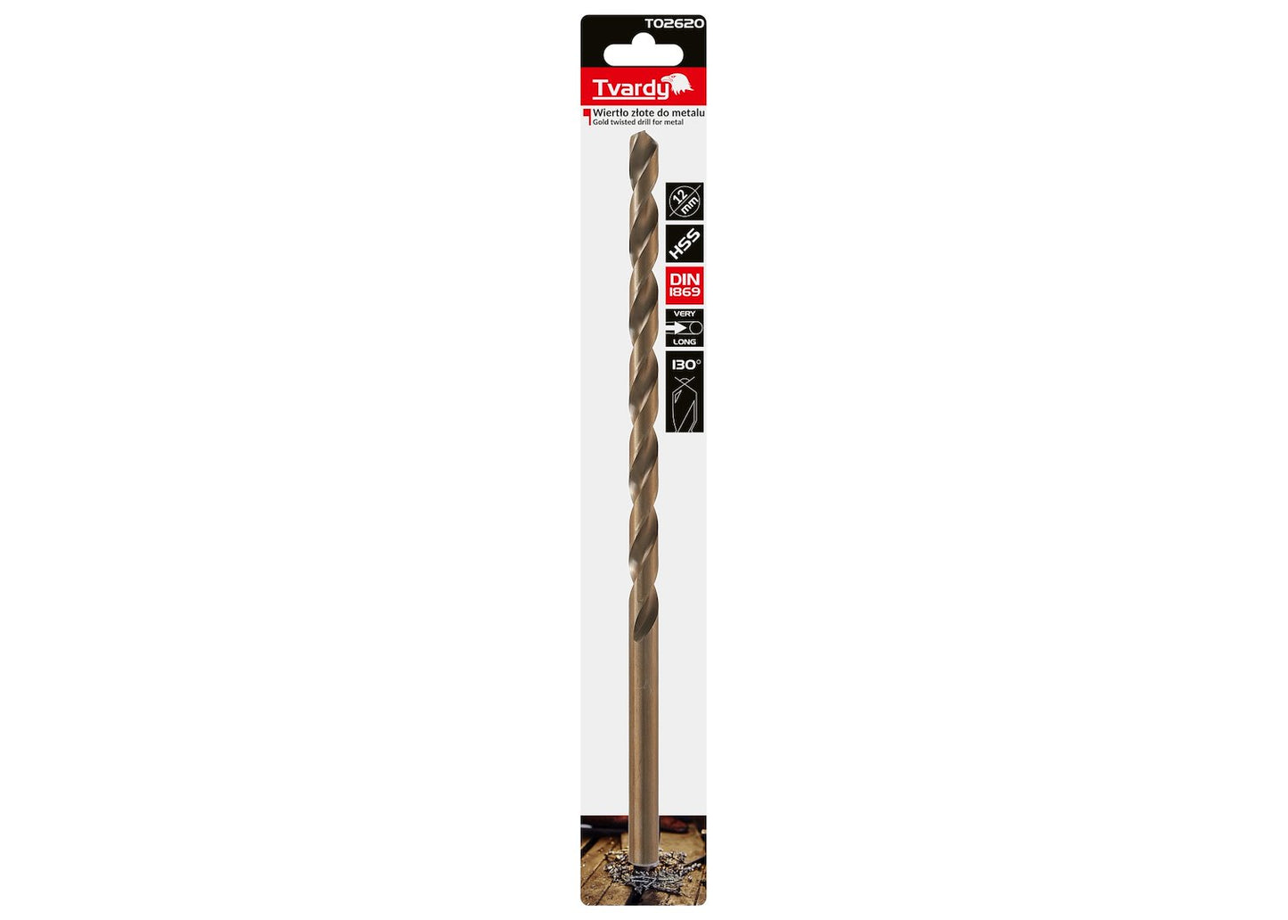 Burghiu HSS pentru metal 12 x 295 mm DIN1869, Tvardy T02620