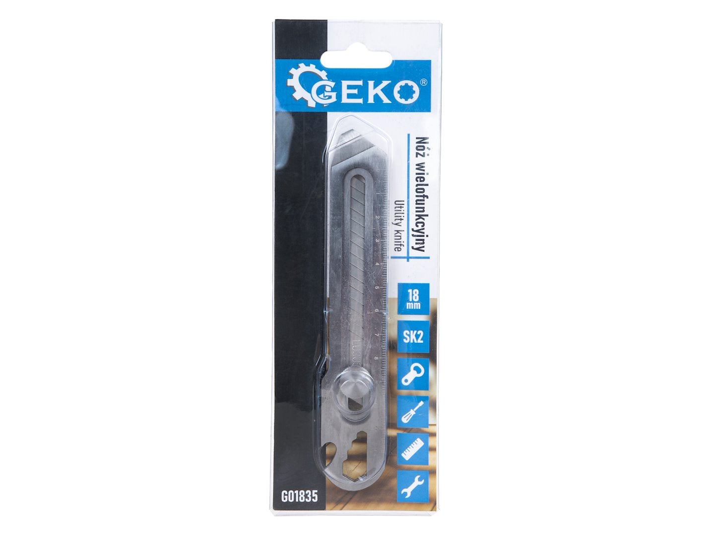 Cutter multifunctional 6 in 1 SK2, 100x18x0.5mm, Geko G01835