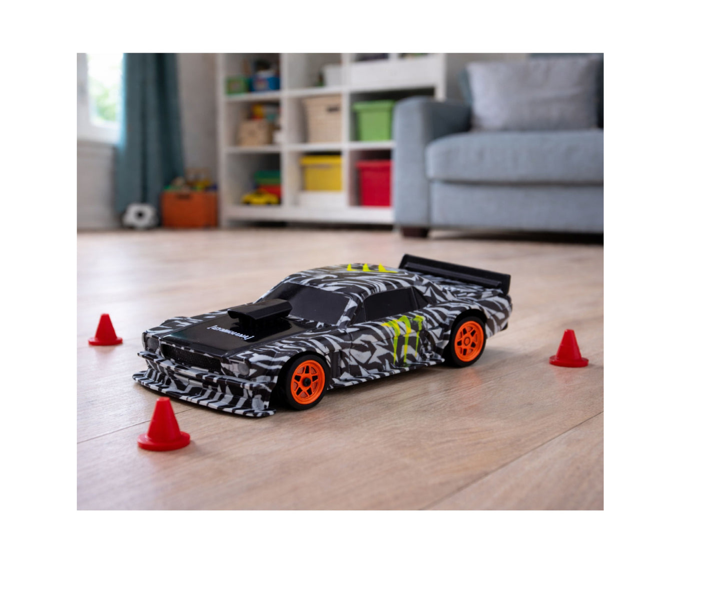 Masinuta cu telecomanda pentru drifturi RC 1:43 4WD 2.4GHz LED, negru, Lean 28020