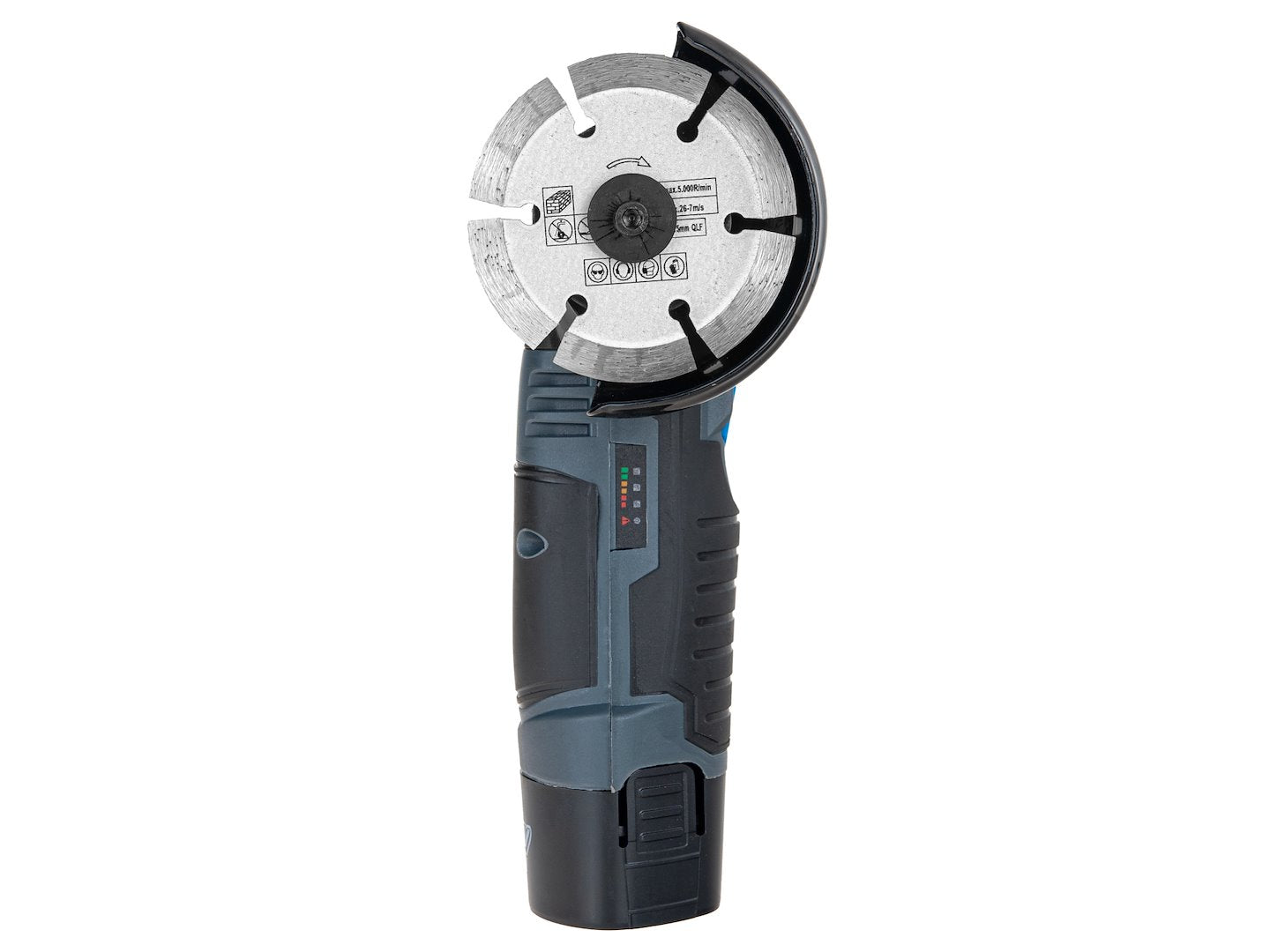 Mini polizor unghiular cu acumulator, 76 mm, 2 x 2 Ah, 12 V, Geko G80654