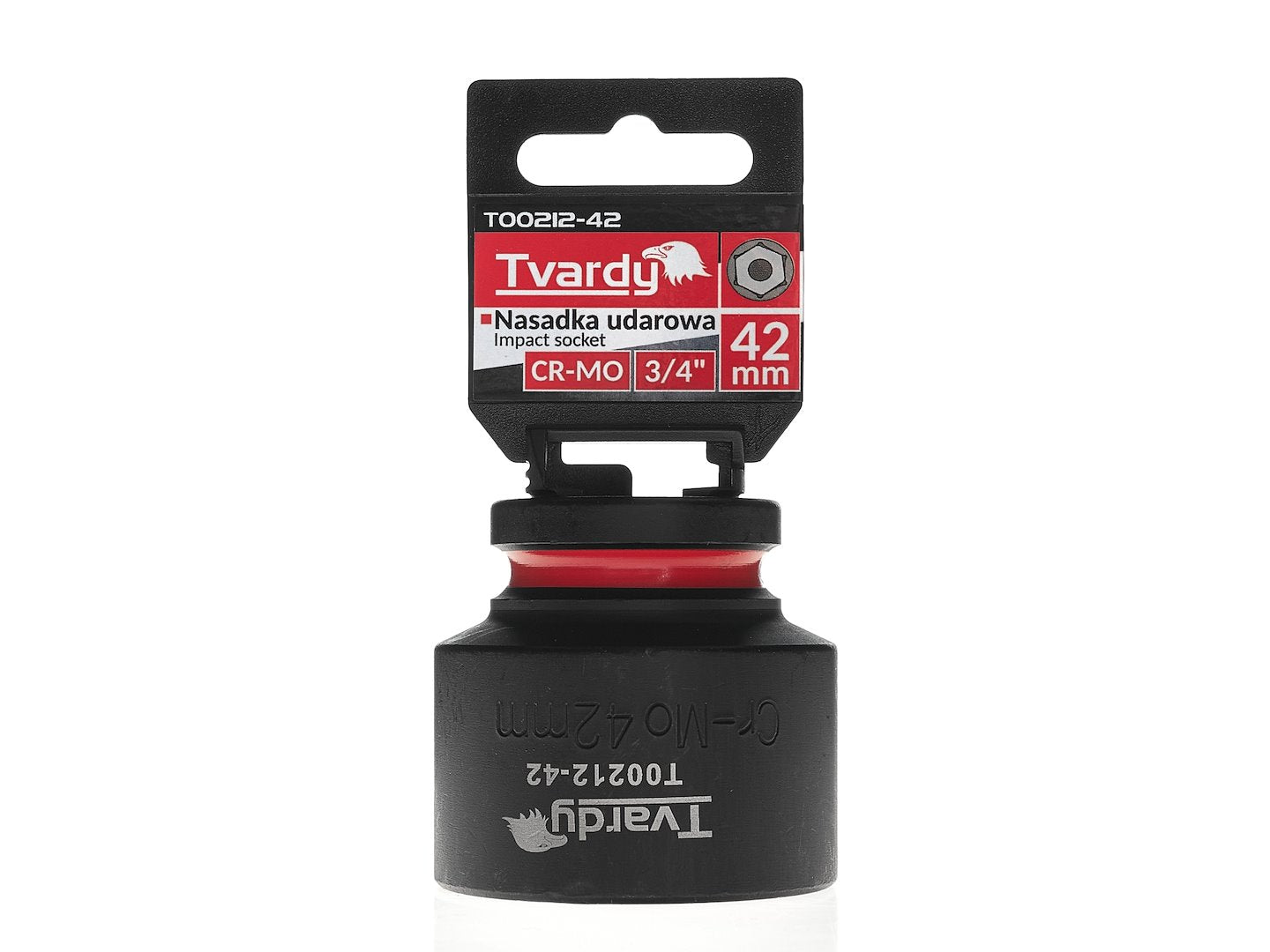 Cheie tubulara de impact in 6 puncte 3 / 4", 42 mm, Cr-Mo, Tvardy T00212-42