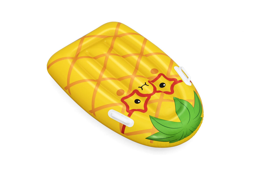 Saltea gonflabila ananas pentru copii, 84 x 56 cm, galben, Lean 21251
