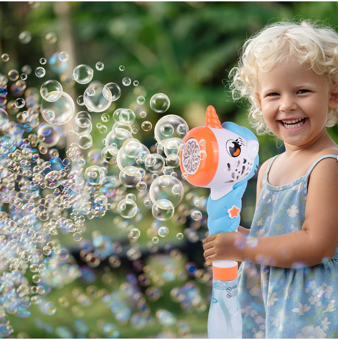 Pistol cu bule de sapun unicorn, 180 ml, MalPlay 111495