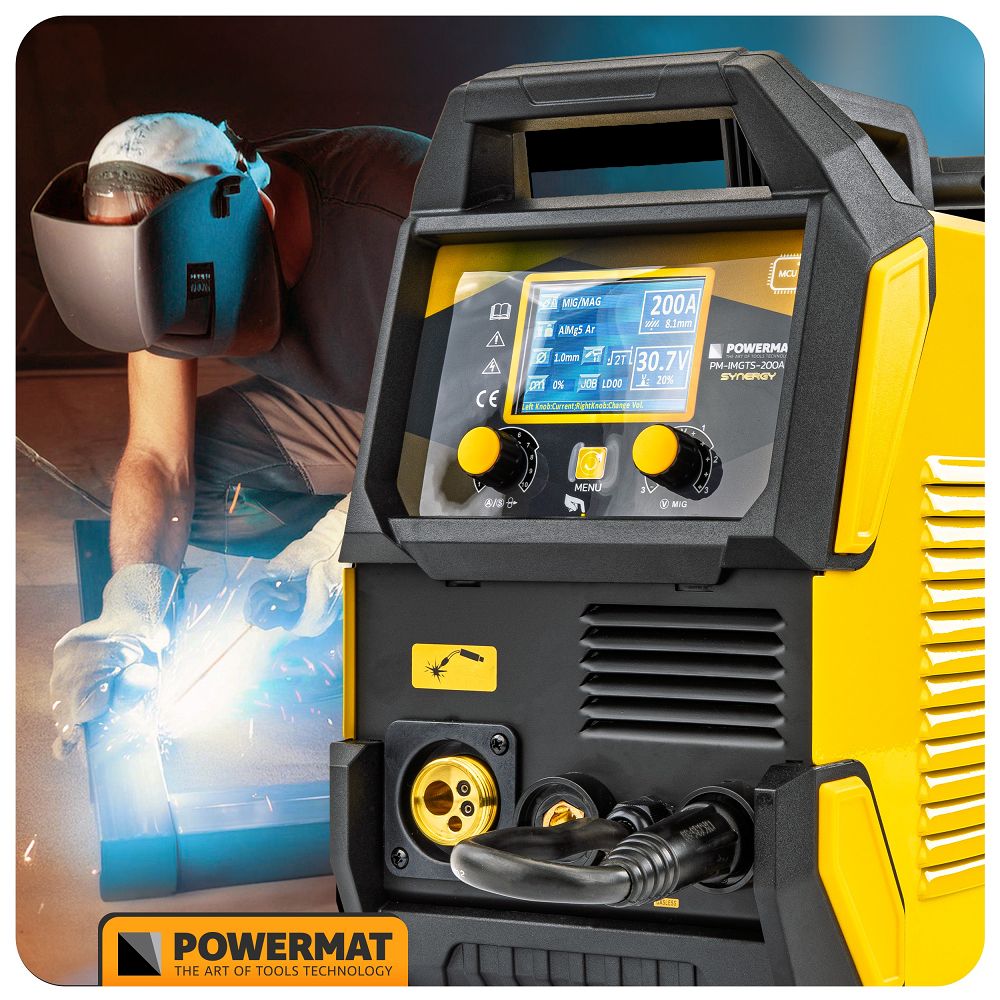 Aparat de sudura tip invertor migomat PM-IMGTS-200AL, 200A, Powermat PM1336