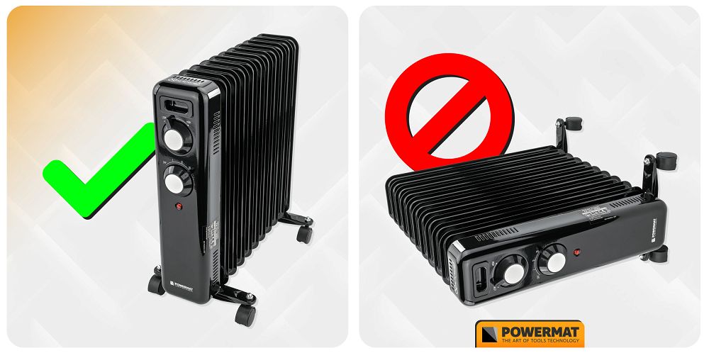 Radiator cu ulei PM-GOL-3000D, 2500 W, 11 elementi, termostat reglabil, Powermat PM1399