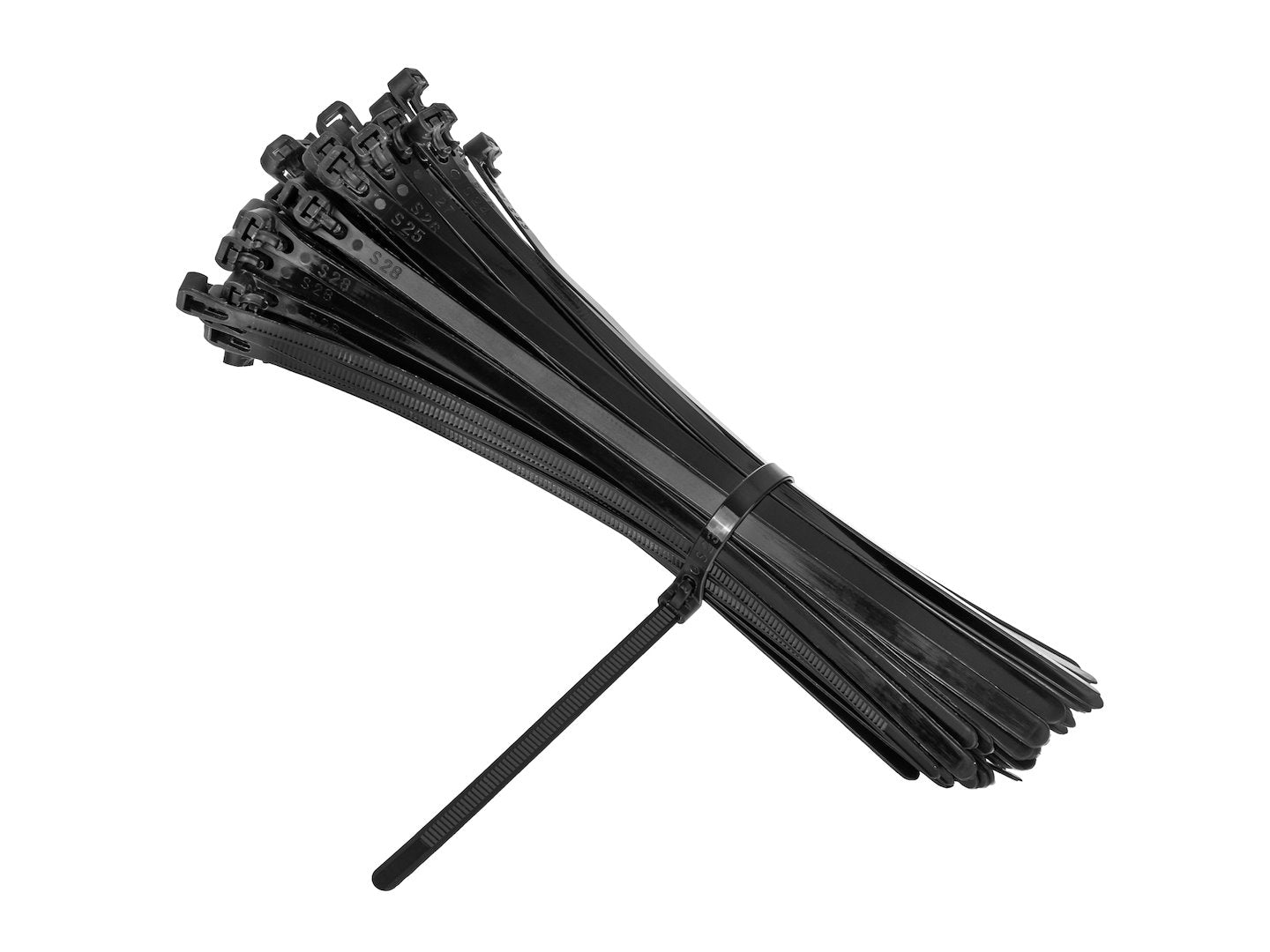 Set legaturi nylon reutilizabile, negru, 7,5x300mm, 100 bucati, Geko G17243