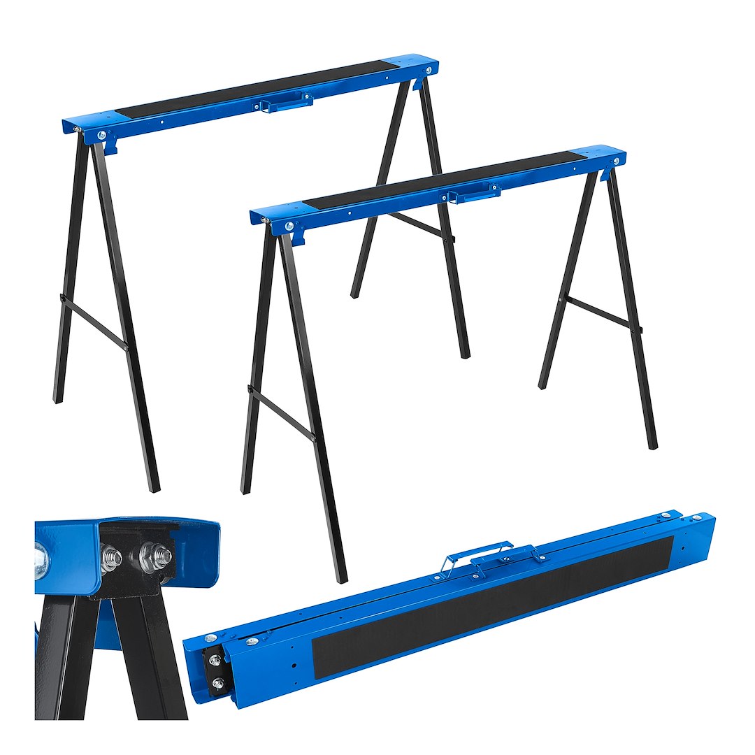 Set capre pliabile pentru atelier, 2 bucati, 100 x 10 x 78 cm, Geko G10878