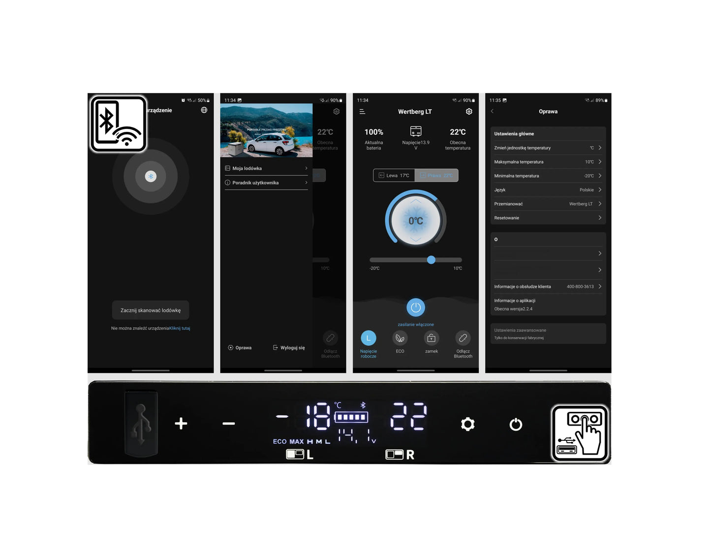 Lada frigorifica cu compresor Wertberg LT 6.40 BT, capacitate 40 l, -20°C - +20°C, Harder HD0132