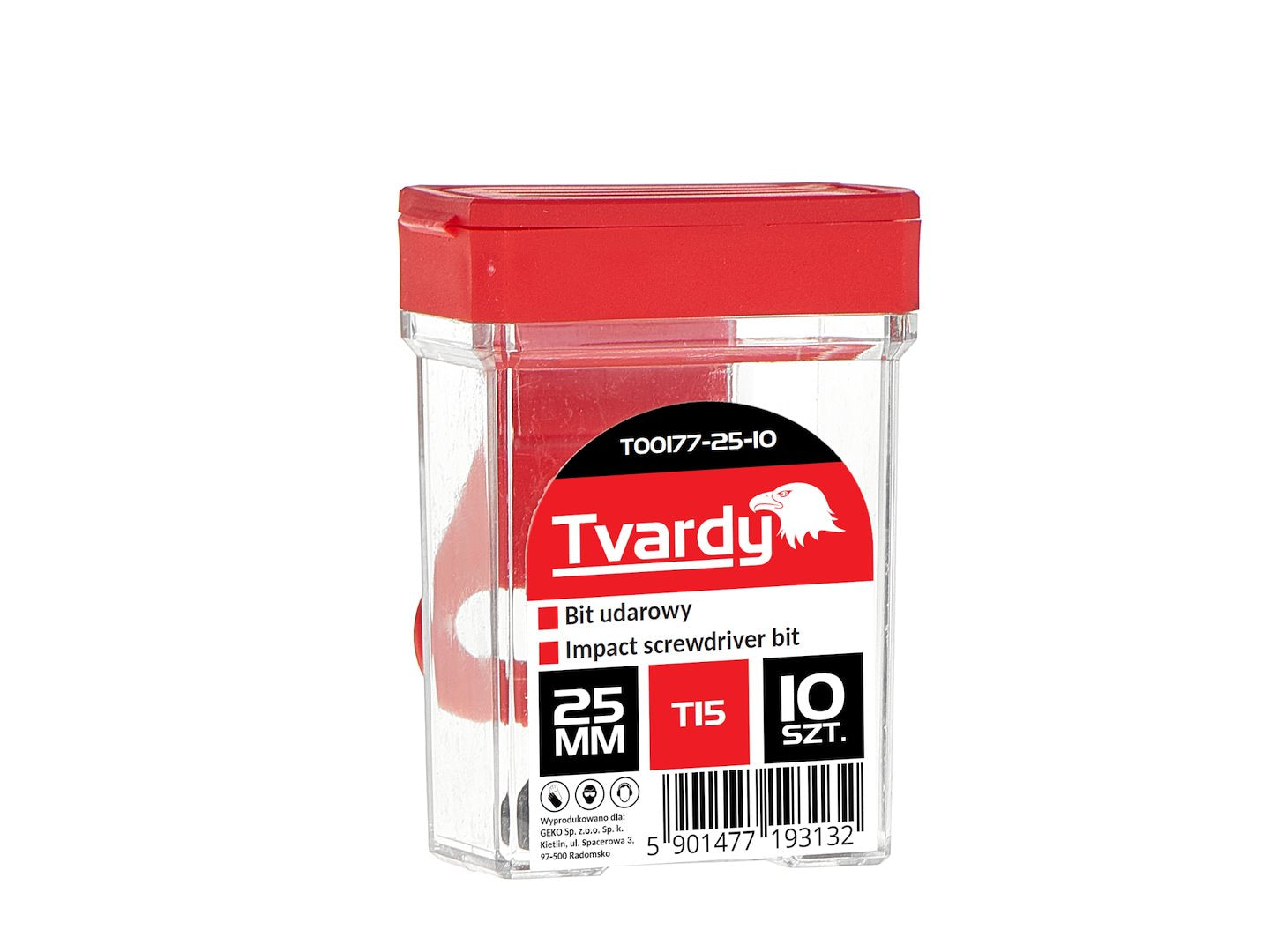 Set biti de impact T15, 25 mm S2, 10 bucati, Tvardy T00177-25-10