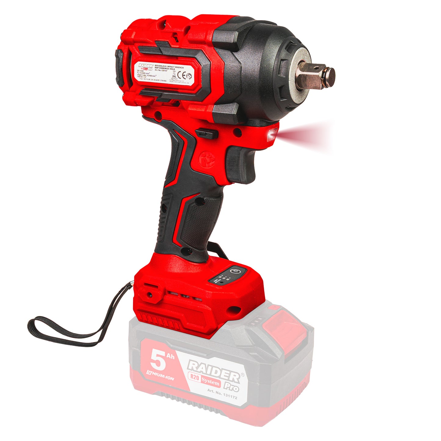 Masina de insurubat cu impact RDP-55BBIW20 Solo (fara acumulator si incarcator), 550 Nm, 1 / 2, Raider 030197