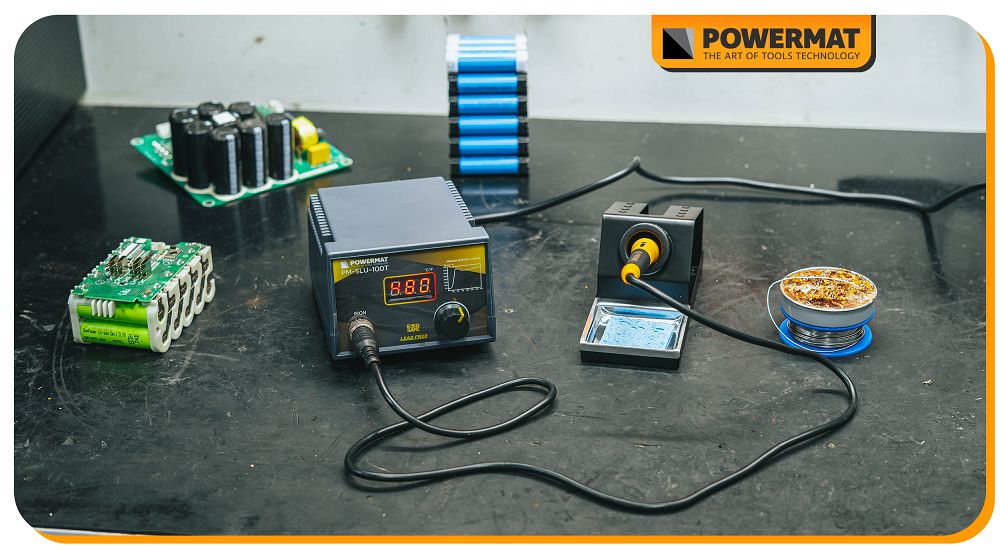 Statie de lipit cu temperatura reglabila PM-SLU-100T, 100 W, Powermat PM1393