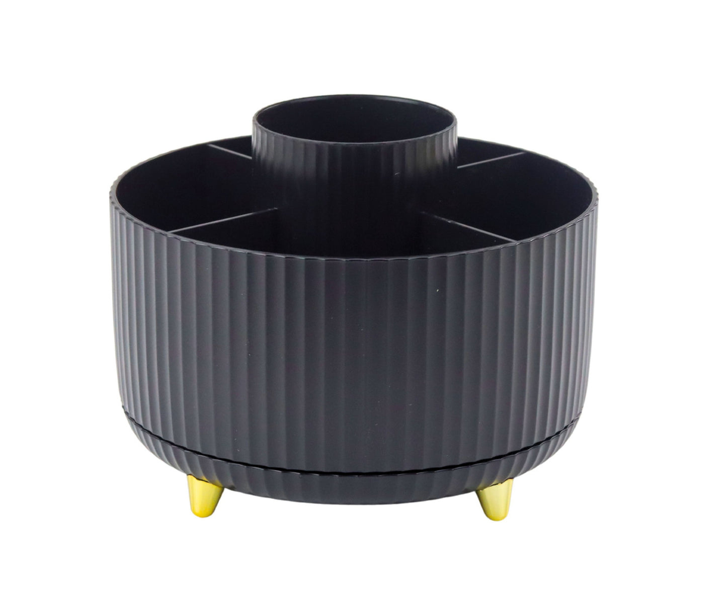 Organizator rotativ pentru pensule, negru, 5 compartimente, 14 cm, Lean 24877