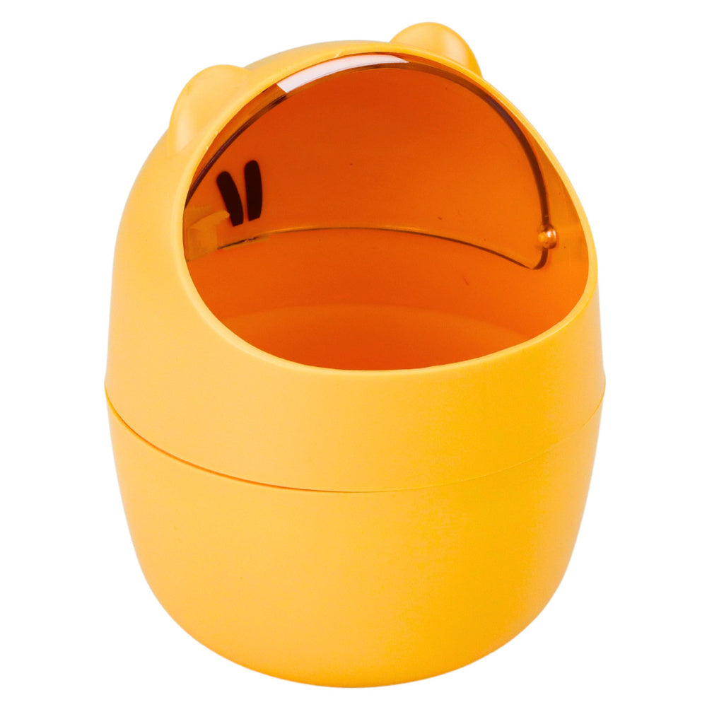 Mini cos de birou Clean, portocaliu, 1 l, 16 cm, model ursulet, Lean 21708