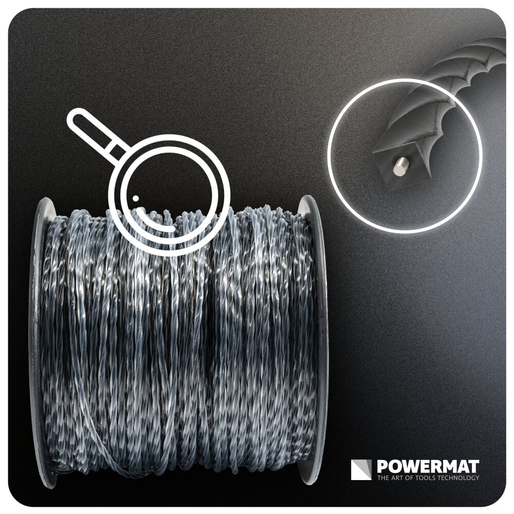 Fir patrat pentru motocoasa PM-ZTN-2.7-100M, 100 m, Powermat PM1636