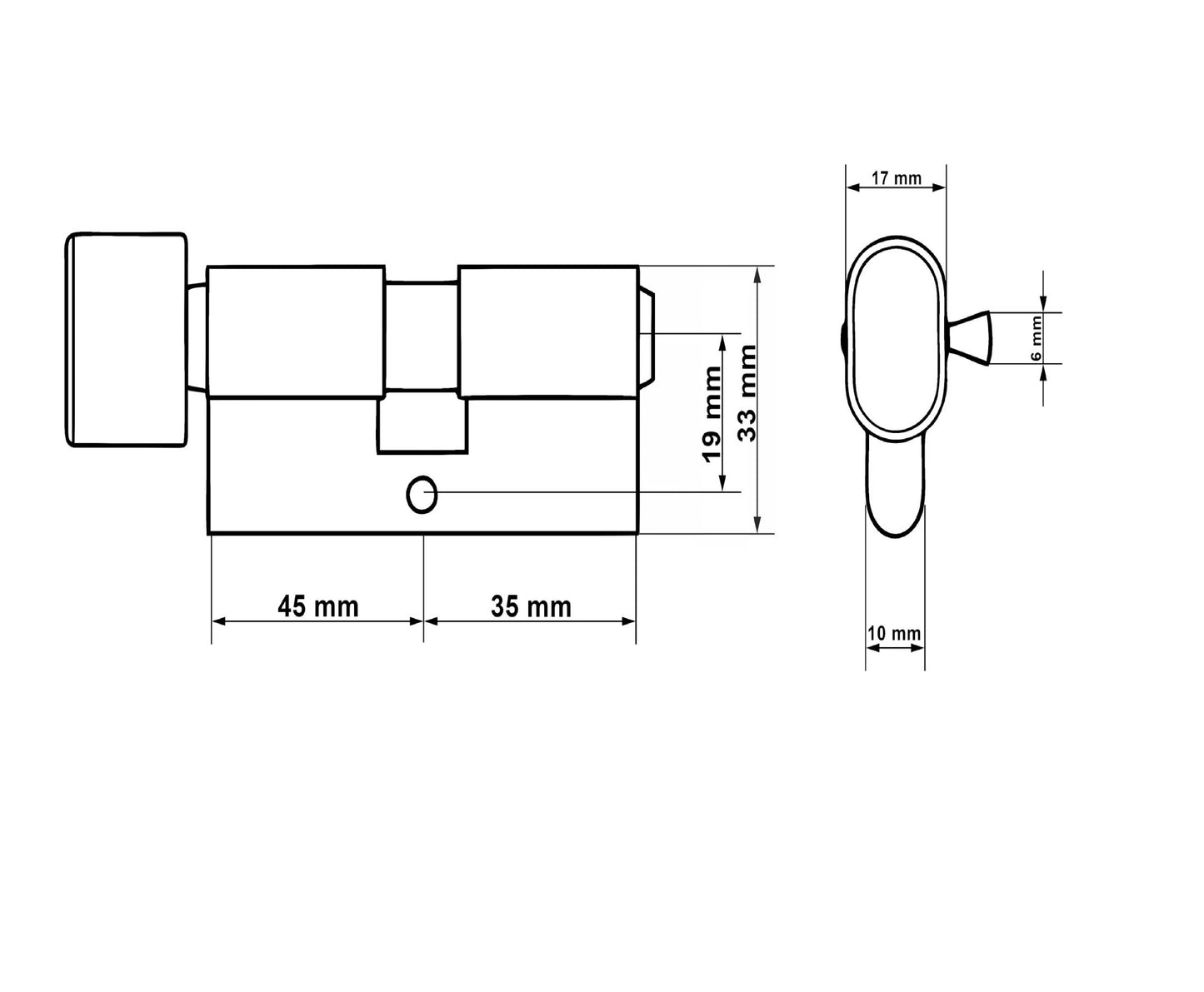 Butuc aluminiu, 35/45g, Keltin K02713