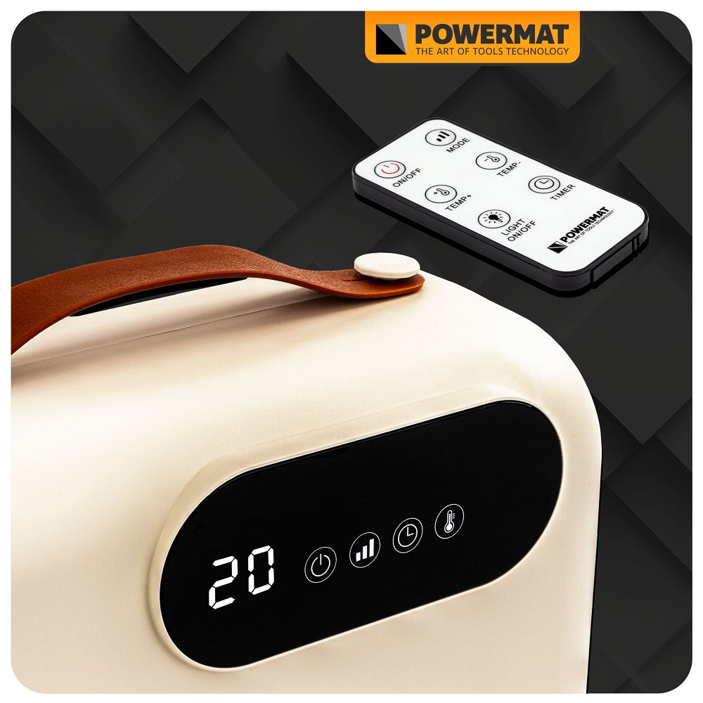 Aeroterma electrica PM-TWE-2000D-LCD, 2000 W, Powermat PM1398