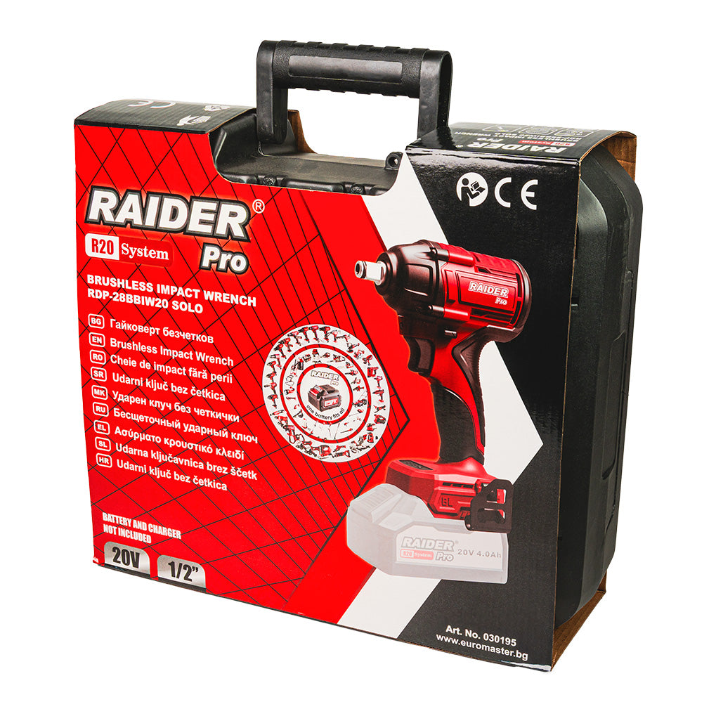 Masina de insurubat cu impact Solo (fara acumulator si incarcator) RDP-28BBIW20, 280 Nm, 1 / 2", Raider 030195