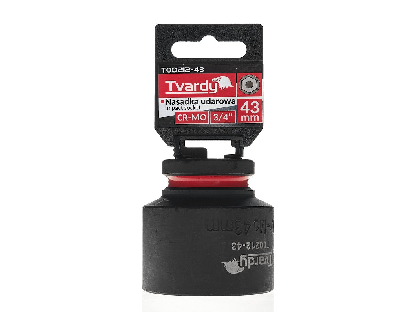 Cheie tubulara de impact in 6 puncte 3 / 4", 43 mm, Cr-Mo, Tvardy T00212-43