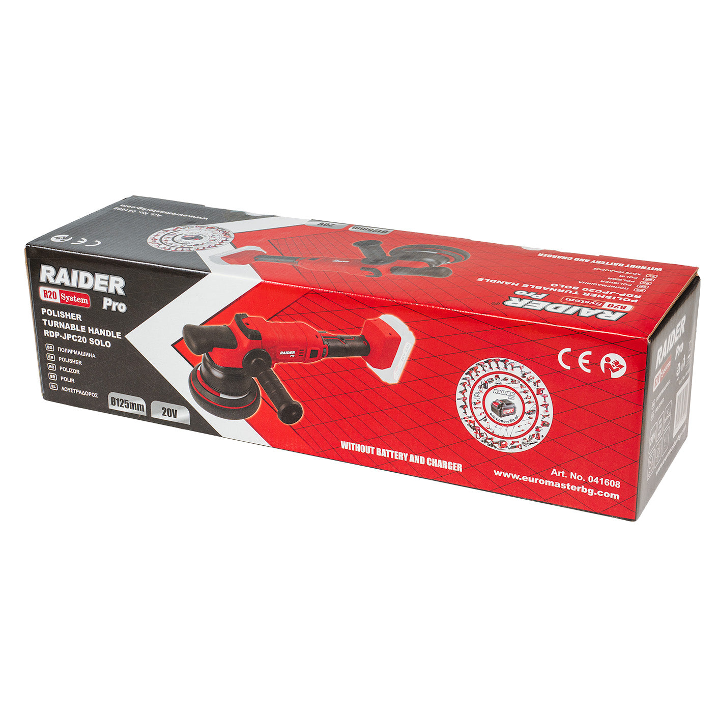 Masina de polisat RDP-JPC20 Solo (fara acumulator si incarcator), maner pivotant, 125 mm, Raider 041608