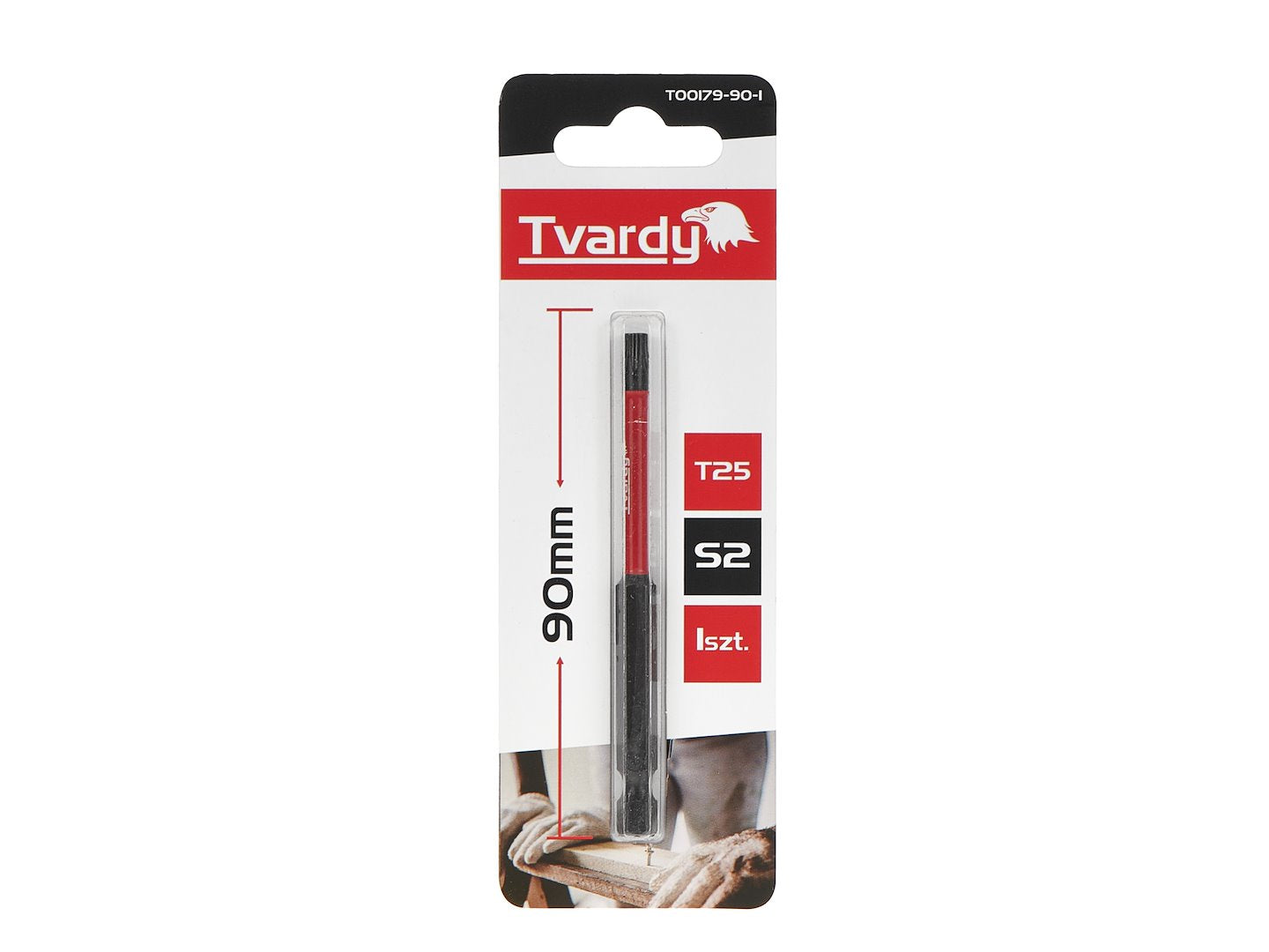 Bit de impact T25, 90 mm S2, Tvardy T00179-90-1