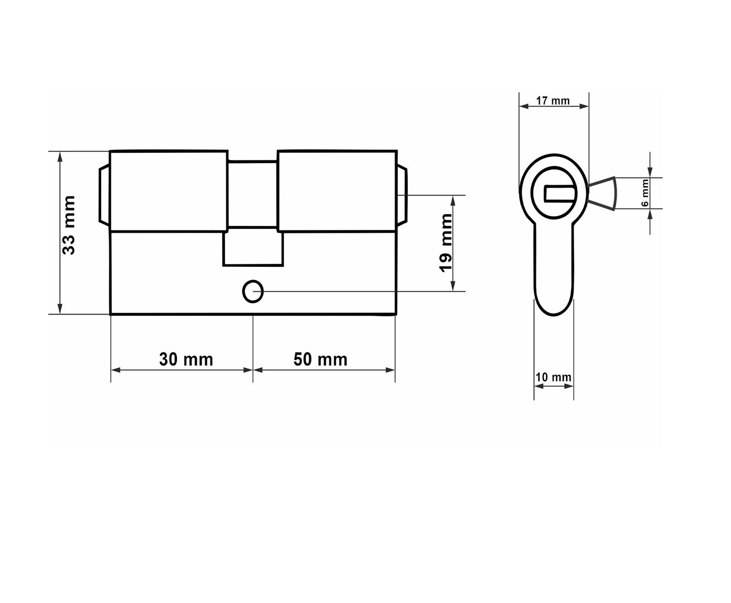 Butuc aluminiu, 30/50 mm, Keltin K02610