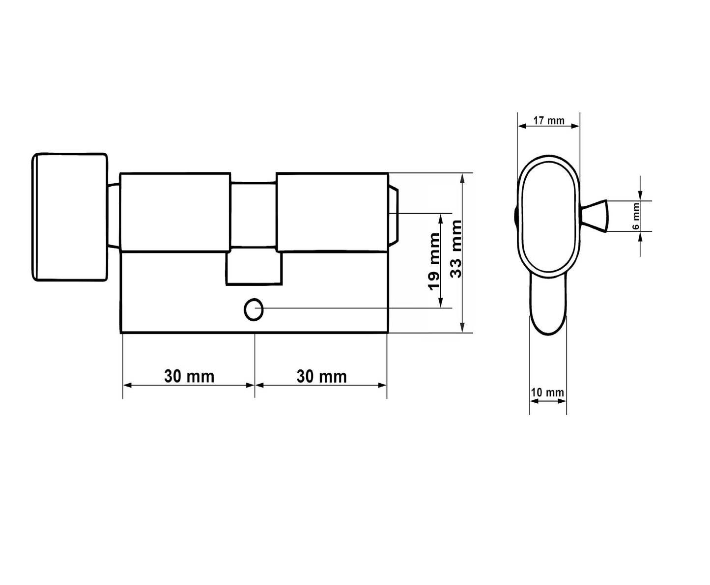 Butuc aluminiu Brass, 30 / 30g, Tvardy T01336