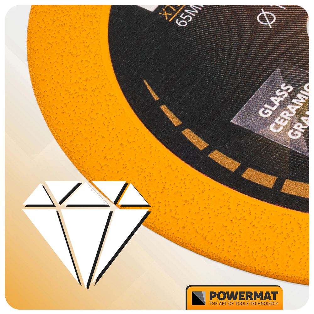 Disc diamantat pentru gresie si ceramica PM-TDCS-1251T, 125 mm, Powermat PM1420