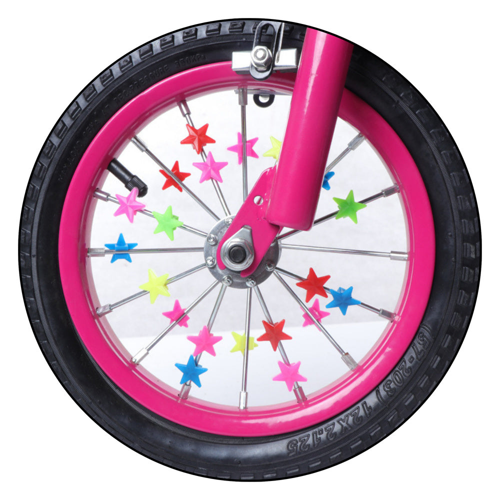 Set margele pentru spite bicicleta, stele colorate, 2 cm, 35 bucati, Lean 25201