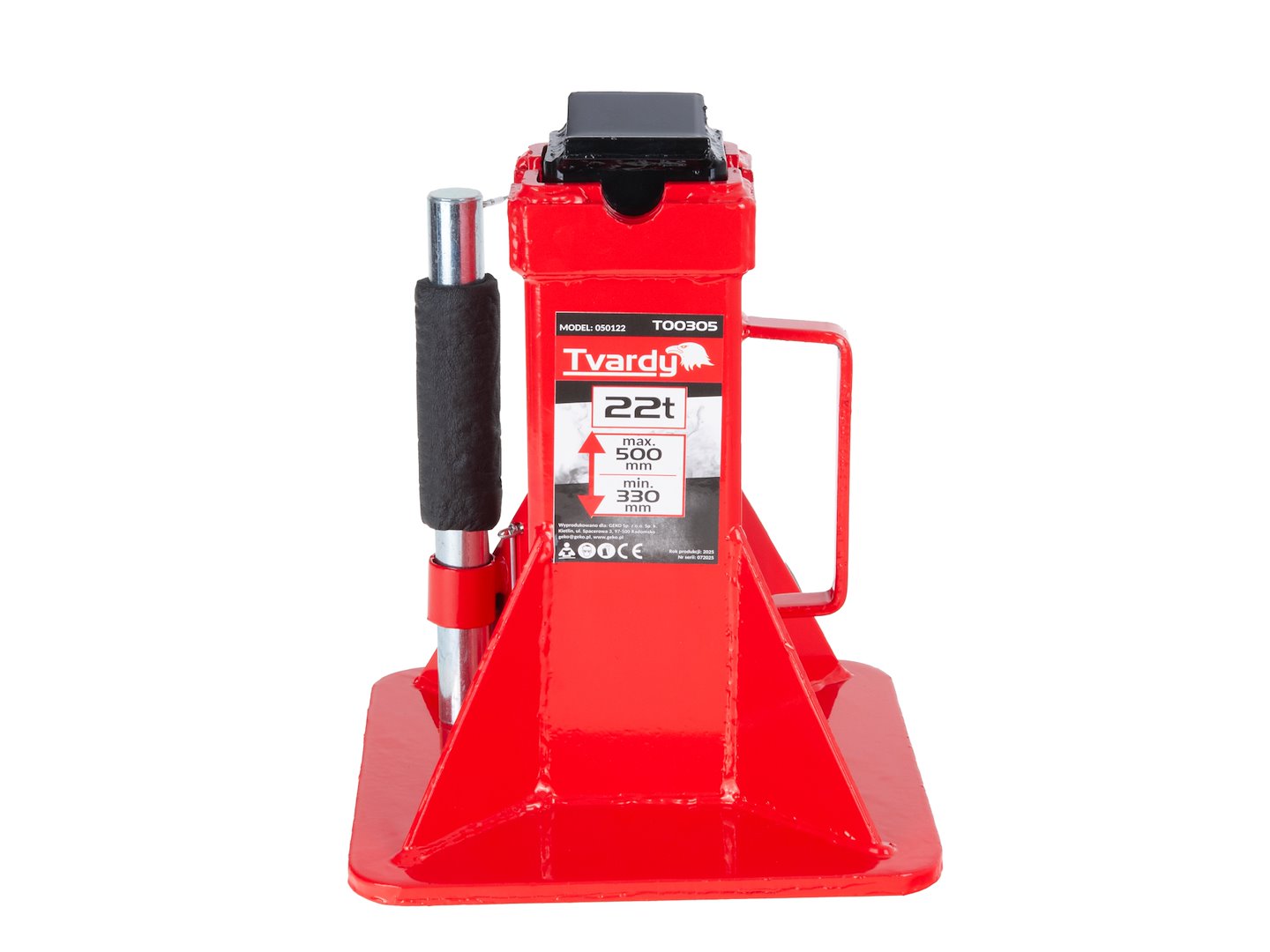 Suport ranforsat cu blocare, 22 T, 330-500 mm, Tvardy T00305