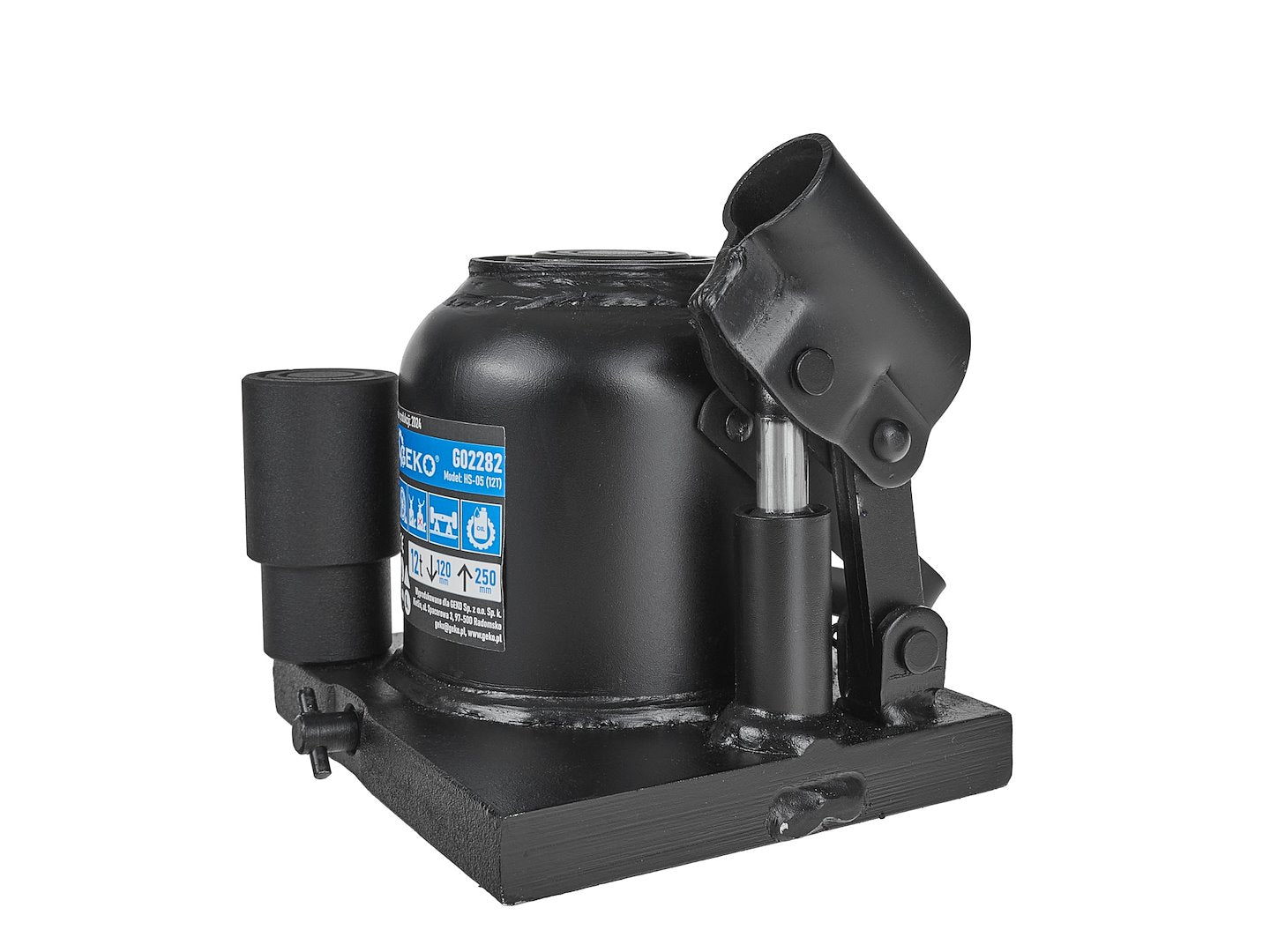 Cric hidraulic in 2 trepte cu profil redus, 12 T, Geko G02282