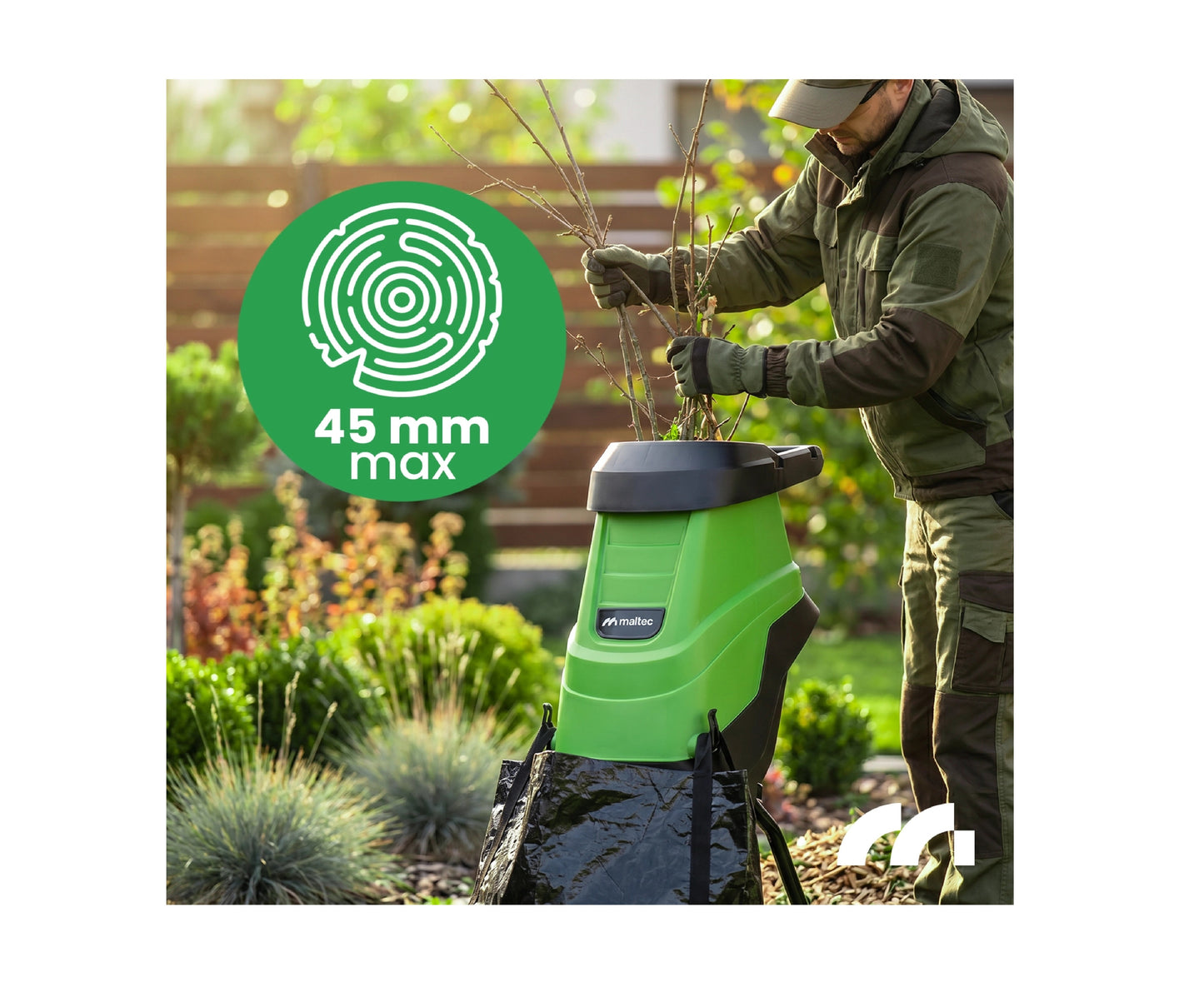 Tocator de crengi MasterShred3600W, 45 mm, MalTec 114282