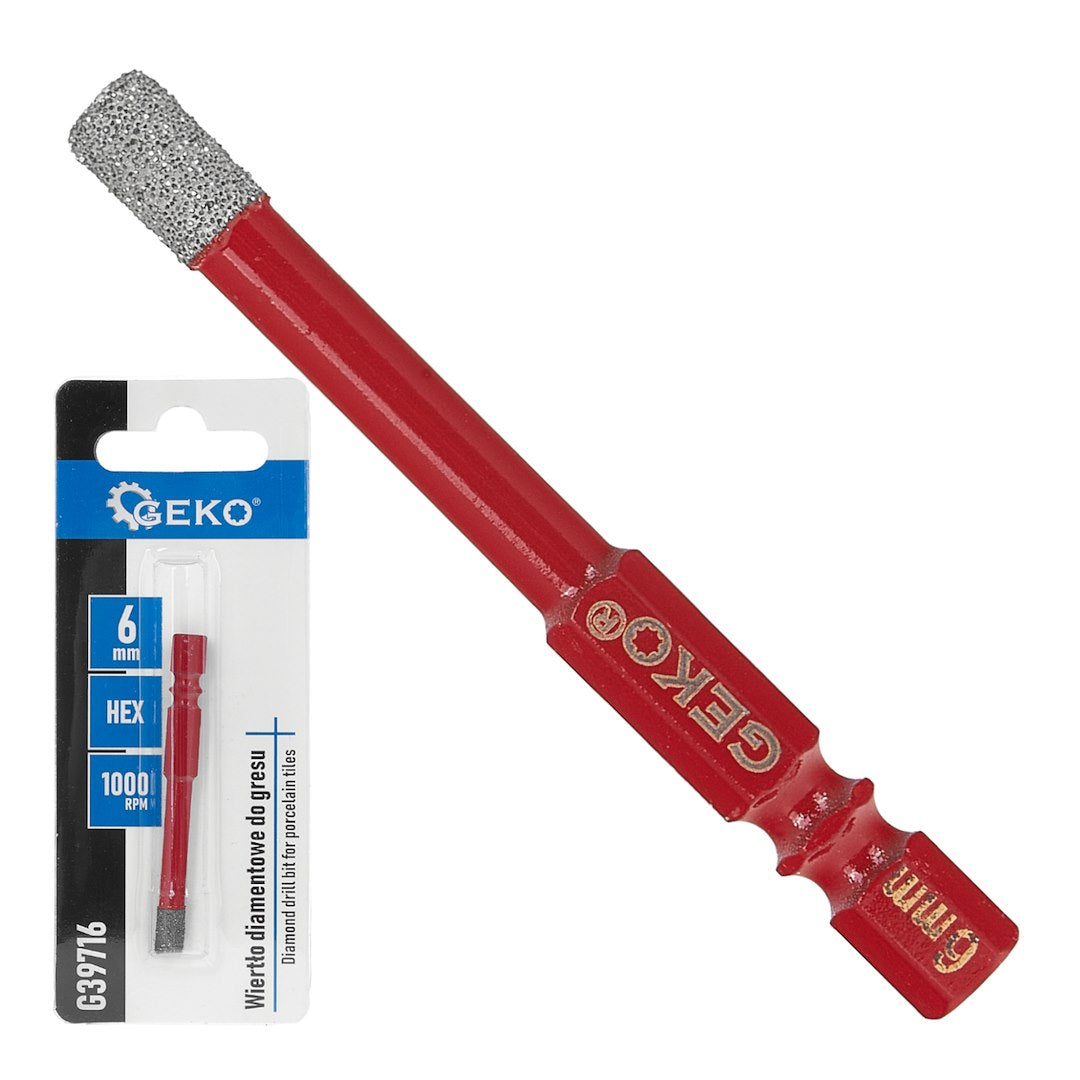 Burghiu diamantat pentru ceramica HEX, 6 mm, Geko G39716