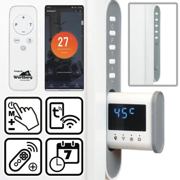 Panou de incalzire Wertberg IR 6.60, Wi-fi, 600 W, Harder HD1018