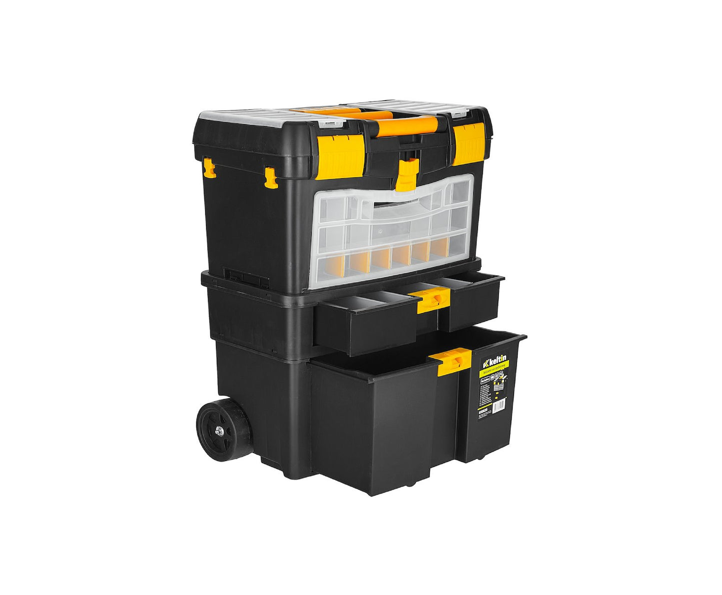Carucior pentru scule cu organizator detasabil din plastic, Keltin K00620