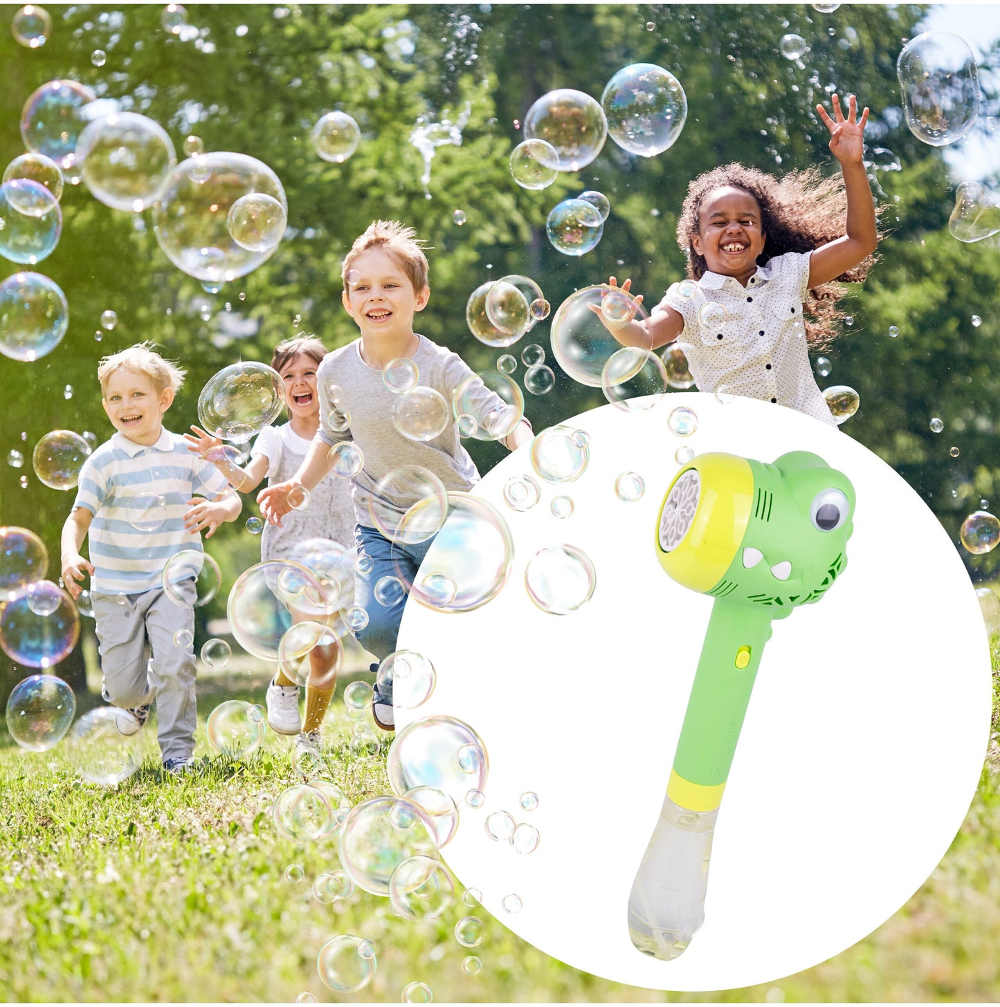 Pistol cu bule de sapun dinozaur, 180 ml, MalPlay 111494