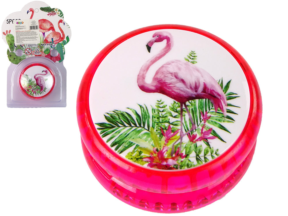 Yoyo cu model Flamingo, 5.5 x 5.5 cm, roz, Lean 12791