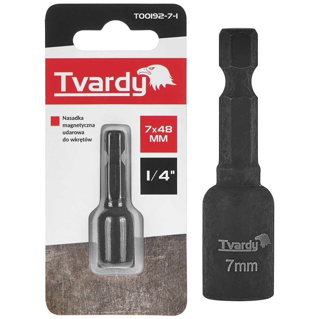 Adaptor magnetic de impact, 7 mm x 48 mm, 1 / 4", Tvardy T00192-7-1