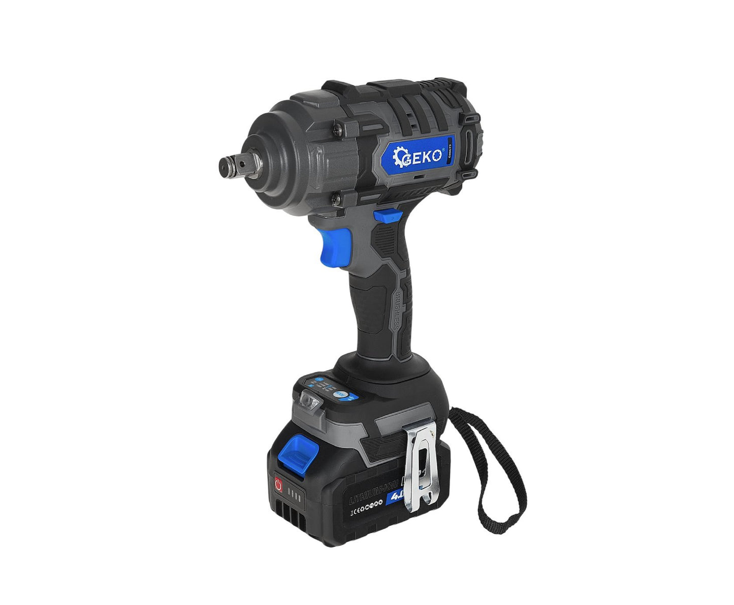 Cheie de impact pentru roti cu acumulator, 850Nm, 2x4.0Ah, 21V, Geko G80679