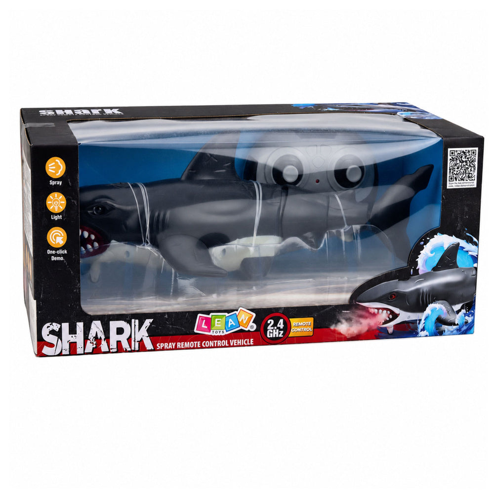 Rechin cu telecomanda RC Shark, coada miscatoare, efecte sonore, negru, Lean 31144