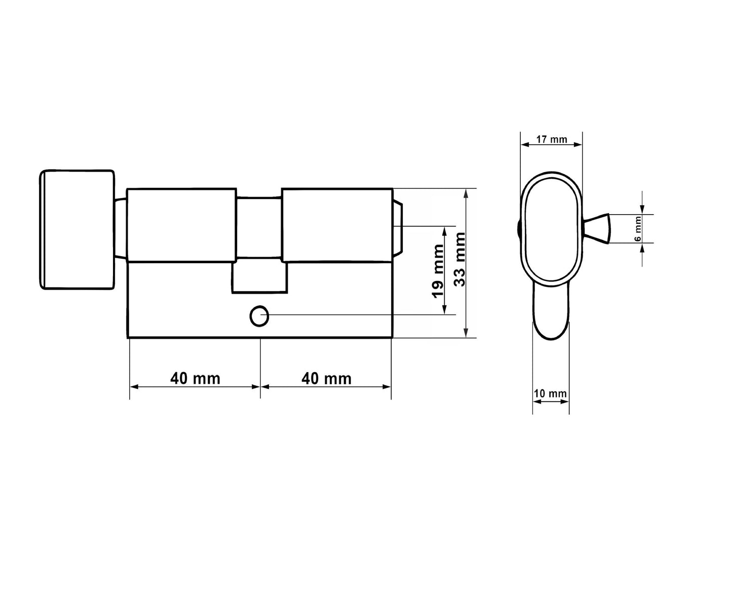 Butuc aluminiu Nickel, 40/40g, Tvardy T01417