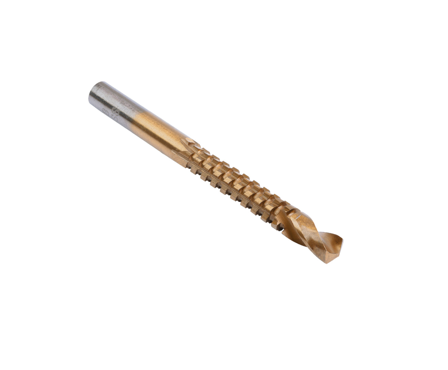 Set 6 burghie tip freza combinata, HSS TiN 1/4" CYL, diametre 3-8mm, Raider 150694