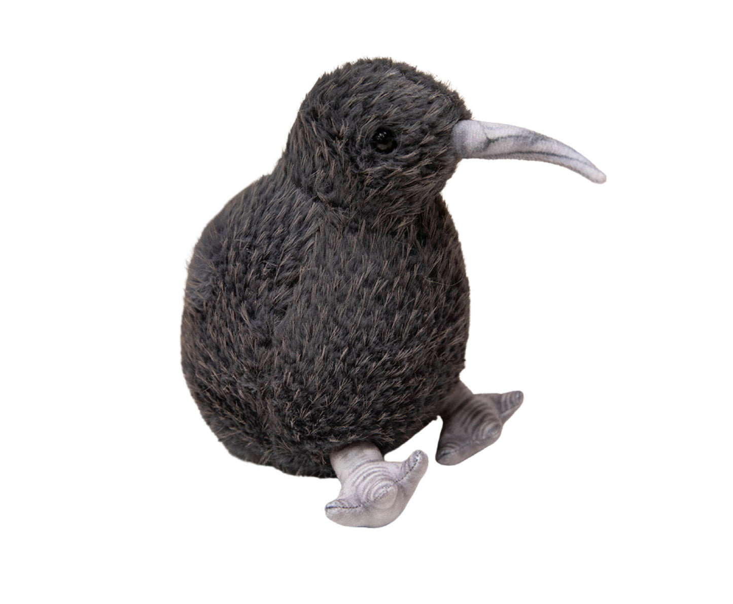 Jucarie de plus pasare kiwi, 17 cm, negru, Lean 13837