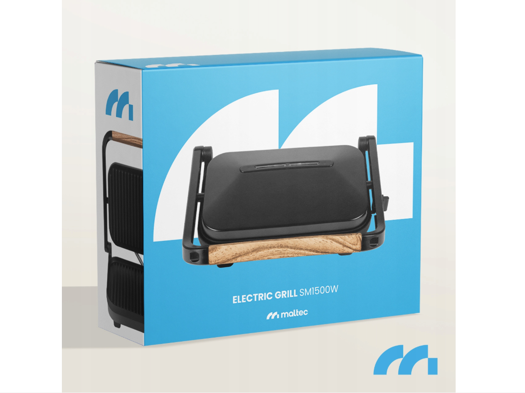 Sandwich maker electric tip grill SM1500W, placi ceramice antiderapante, MalTec 111867